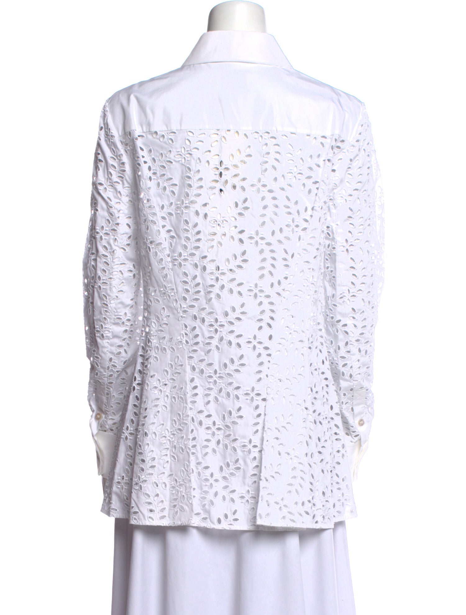 Erdem Printed Long Sleeve Button-Up Top